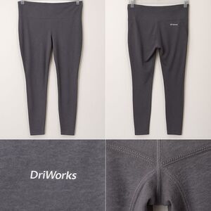 DriWorks Gray Seamless Leggings‎ S High Rise Stretch Workout Activewear Comfort